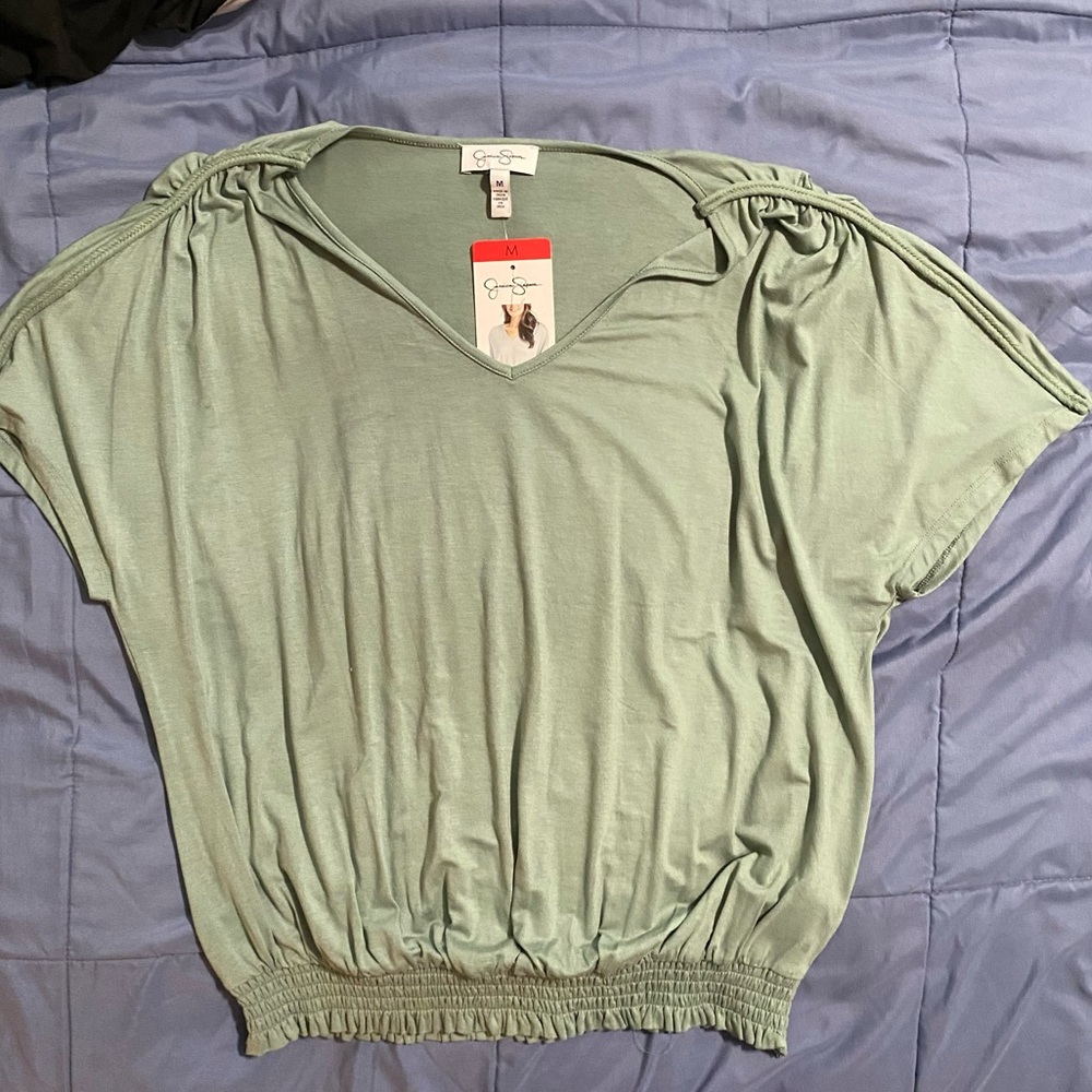 Jessica Simpson Short Sleeve V Neck Shirt